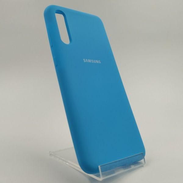 Матовий чохол Silicone Case Samsung A50/A30s JUST BLUE