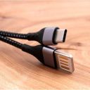 Кабель Borofone BU11 USB двосторонній - Type-C у нейлоновому обплетенні(зас.тов.)