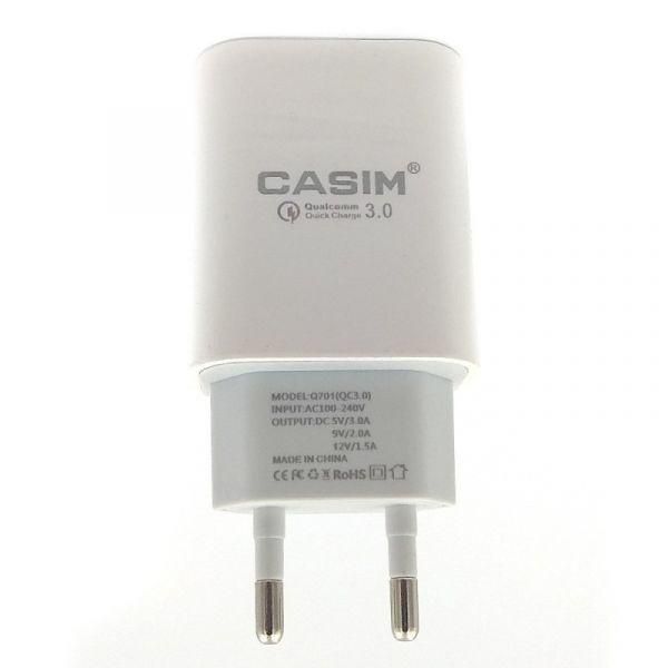Зарядний комплект CASIM Q701 3A кабель USB - MicroUSB