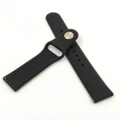 Силіконовий ремінець 20 мм для фітнес-браслета Amazfit Black