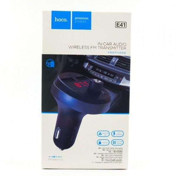 FM модулятор HOCO E41 на 2USB/3,1A(зас.тов.)