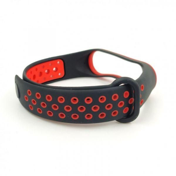 Браслет Nike Sport для Mi Band 3/4 black-red
