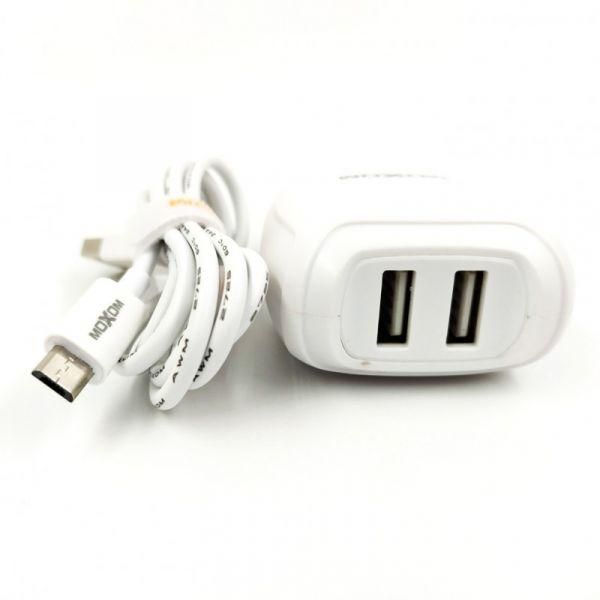 Зарядний комплект Moxom MX-HC04 з кабелем USB - MicroUSB(зас.тов.)