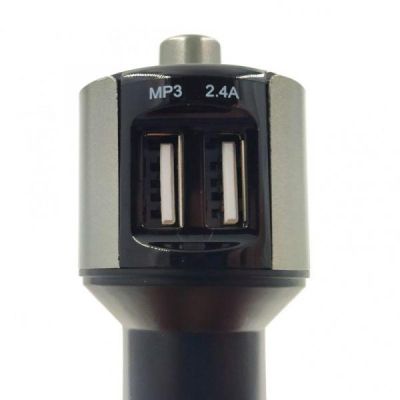 Автомобільний FM-модулятор Hoco E19 + зарядний пристрій 2 USB 2.4 А(зас.тов.)