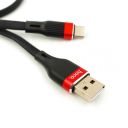Кабель HOCO U72 USB - Type-C Black(зас.тов.)