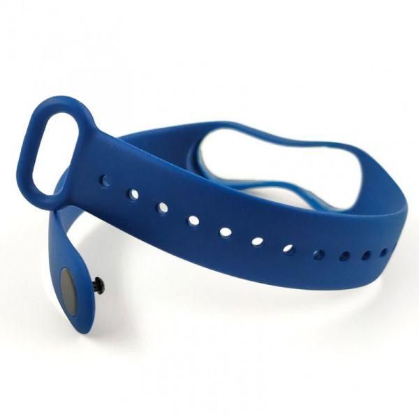 Силіконовий ремінець браслет для Mi Band 3/4 Dark Blue