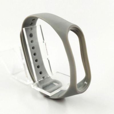 Силіконовий ремінець браслет для Mi Band 3 Gray