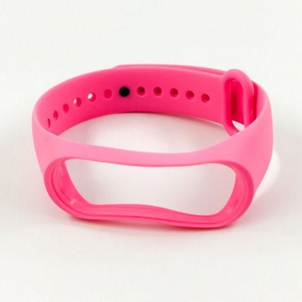 Силіконовий ремінець браслет для Mi Band 3/4 Pink