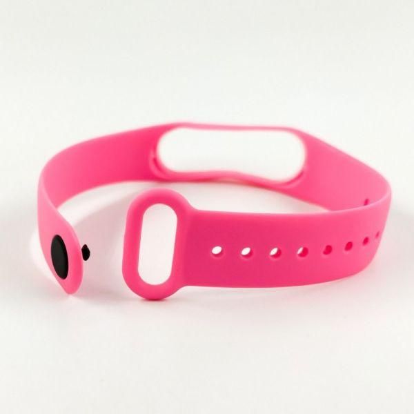 Силіконовий ремінець браслет для Mi Band 3/4 Pink