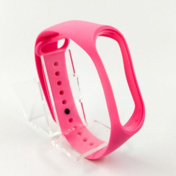 Силіконовий ремінець браслет для Mi Band 3/4 Pink