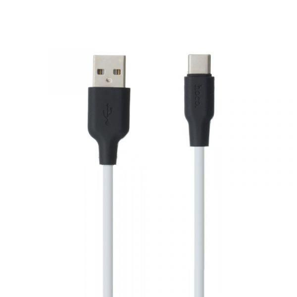 Надміцний силіконовий USB-кабель HOCO X21 Type-C White