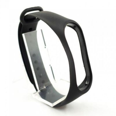 Силіконовий ремінець браслет для Mi Band 3 Black