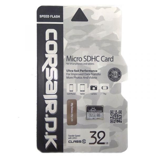 Картка пам'яті microSD CORSAIR.D.K 32Gb 10 Class(зас.тов.)