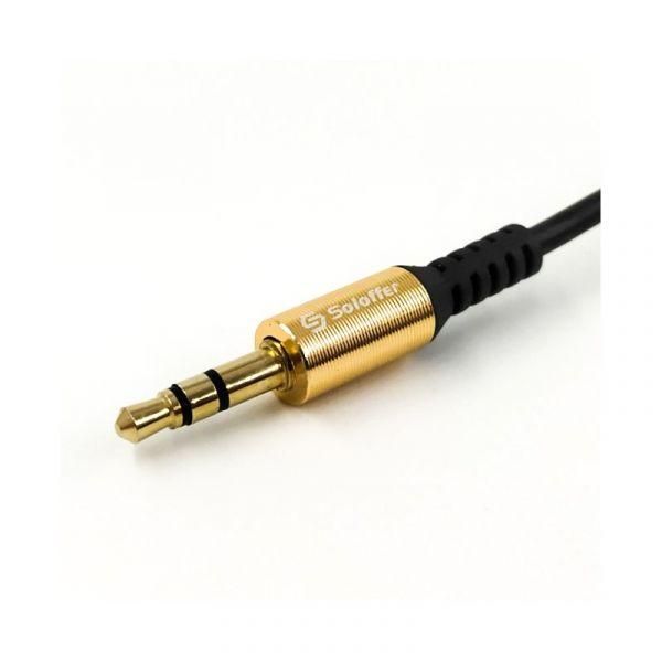 Кутовий аудіокабель 3,5 mm AUX SOLOFFER 3pin