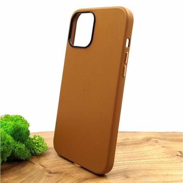 Шкіряний Чохол Molan Leather Case для iPhone 12 Pro Max Brown(зас.тов.)