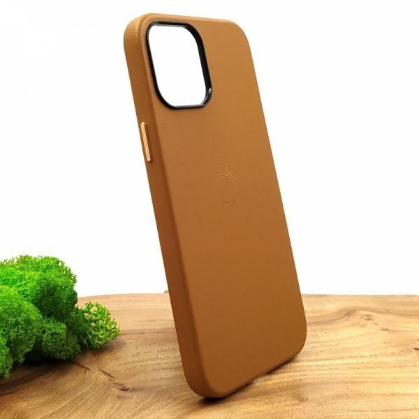 Шкіряний Чохол Molan Leather Case для iPhone 12 Pro Max Brown(зас.тов.)