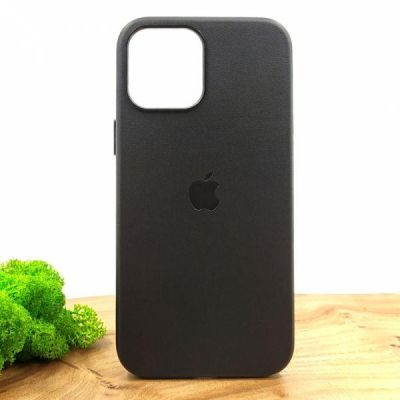 Шкіряний Чохол Molan Leather Case для iPhone 12 Pro Max Black(зас.тов.)