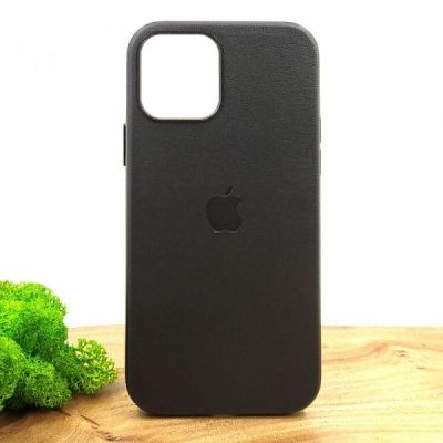 Шкіряний Чохол Molan Leather Case для iPhone 12/12 Pro Black(зас.тов.)