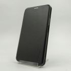 Шкіряний протиударний чохол-книжк Samsung A01 Black(зас.тов.)