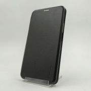 Шкіряний протиударний чохол-книжк Samsung A01 Black(зас.тов.)