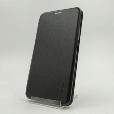 Шкіряний протиударний чохол-книжк Samsung A01 Black(зас.тов.)