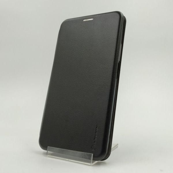 Шкіряний протиударний чохол-книжк Samsung A01 Black(зас.тов.)