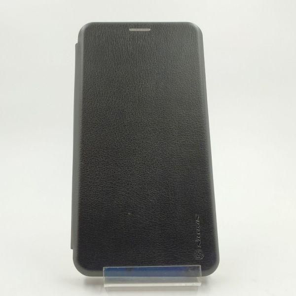 Шкіряний протиударний чохол-книжк Samsung A01 Black(зас.тов.)
