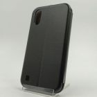 Шкіряний протиударний чохол-книжк Samsung A01 Black(зас.тов.)