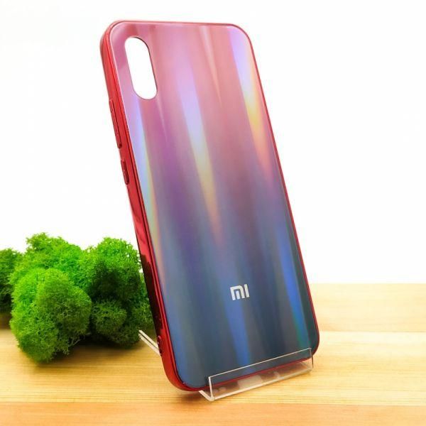 Скляний чохол Gradient case Xiaomi Redmi9a wine-colored(зас.тов.)