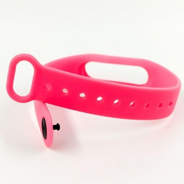Силіконовий ремінець браслет для Mi Band 2 Pink(зас.тов.)