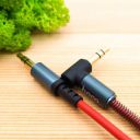 Кутовий аудіокабель 3.5 mm Aux HOCO(зас.тов.)