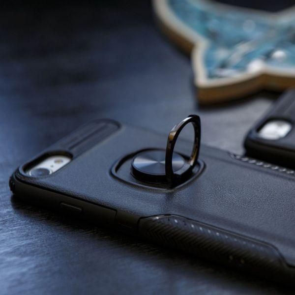 Чохол HONOR Premium з кільцем iPhone 7/8 Black(зас.тов.)
