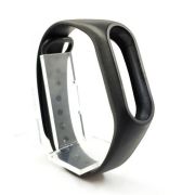 Силіконовий ремінець браслет для Mi Band 2 Black(зас.тов.)