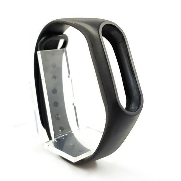 Силіконовий ремінець браслет для Mi Band 2 Black(зас.тов.)