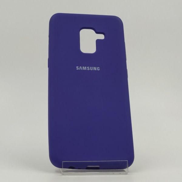 Матовий чохол Silicone Case Samsung A40 Black(зас.тов.)