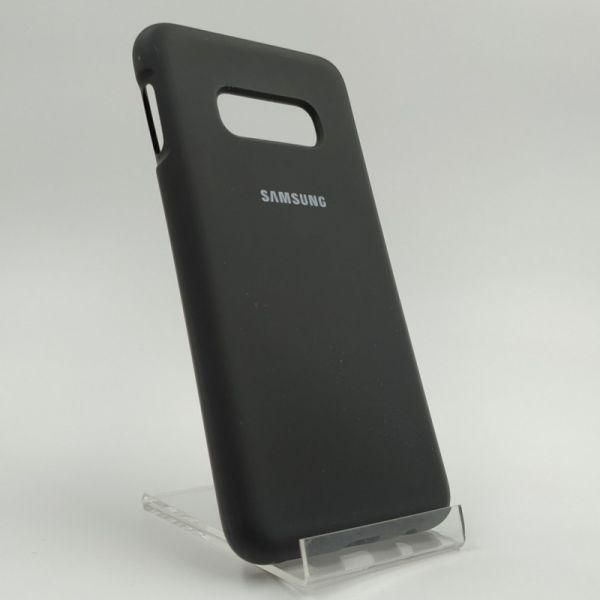Матовий чохол Silicone Case Samsung S10E Black(зас.тов.)