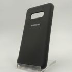 Матовий чохол Silicone Case Samsung S10E Black(зас.тов.)