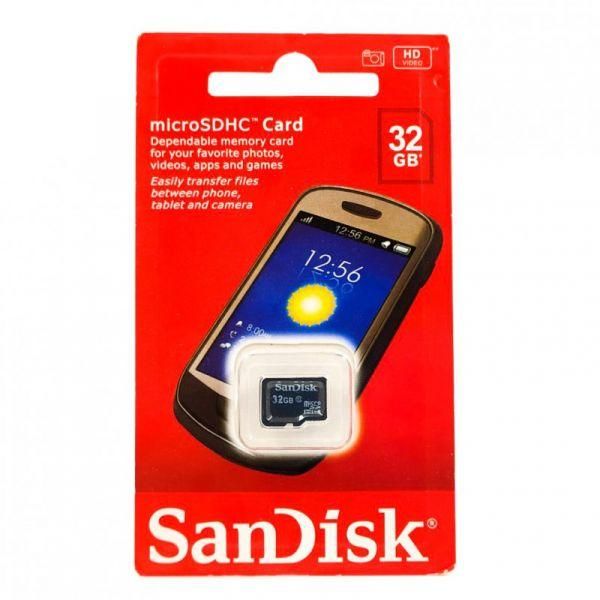 Картка пам'яті microSD SanDisk 32 Gb 10 Class(зас.тов.)
