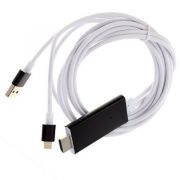 Кабель HDTV A5-01 HDMI - USB + ligtning(зас.тов.)