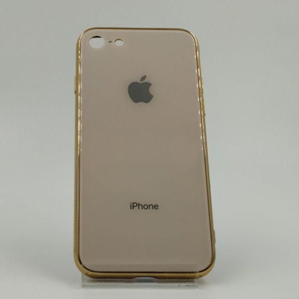 Скляний чохол Glass Case для iPhone 7 Gold(зас.тов.)