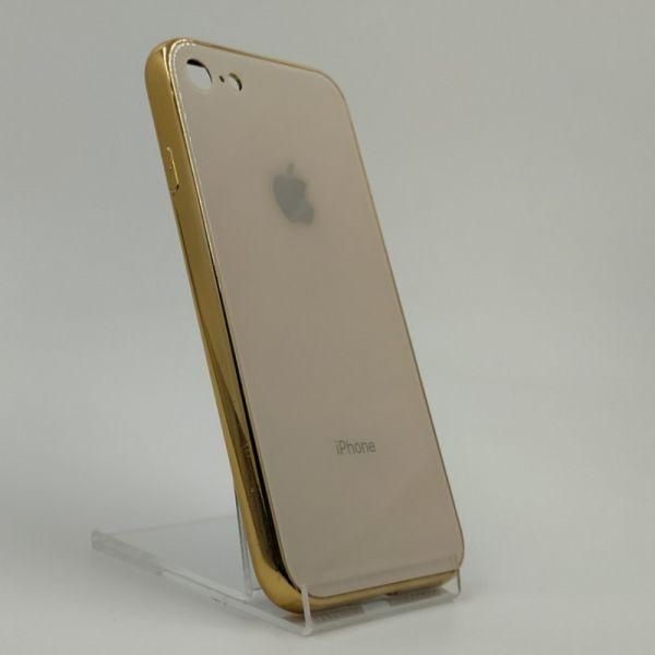 Скляний чохол Glass Case для iPhone 7 Gold(зас.тов.)