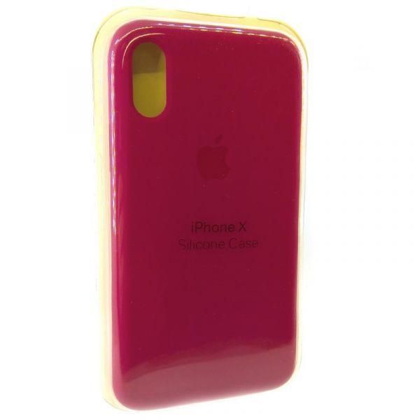 Чохол Silicone Case для iPhone X Rose Red