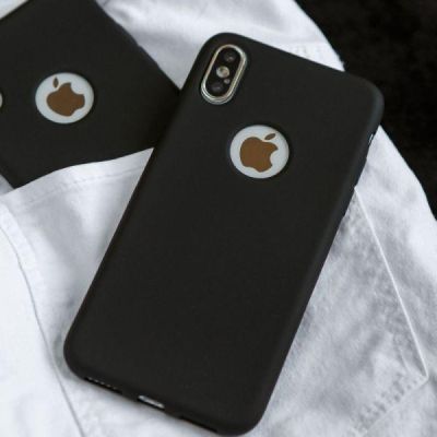 Силіконовий чохол Simin Style iPhone X/Xs Black (Чорний)(зас.тов.)