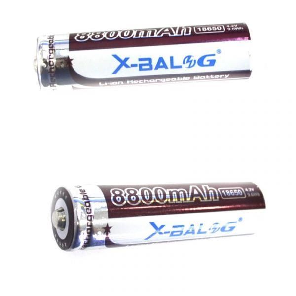 Акумулятор 18650  X-BALOG у ліхтарик 3.7V(зас.тов.)