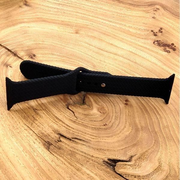Силіконовий ремінець для Apple Watch Braided Black 42/44mm