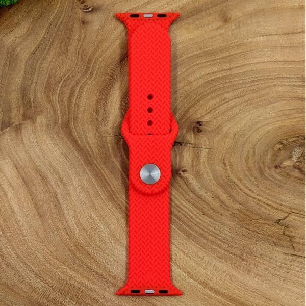 Силіконовий ремінець для Apple Watch Braided Red 42/44 mm(зас.тов.)