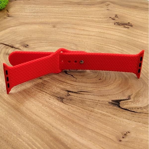 Силіконовий ремінець для Apple Watch Braided Red 42/44 mm(зас.тов.)