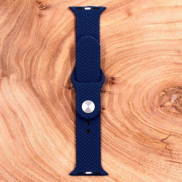 Силіконовий ремінець для Apple Watch Braided Navy Storm 42/44 mm(зас.тов.)