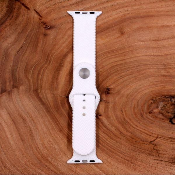 Силіконовий ремінець для Apple Watch Braided White 42/44 mm