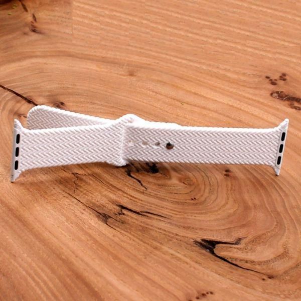 Силіконовий ремінець для Apple Watch Braided White 42/44 mm